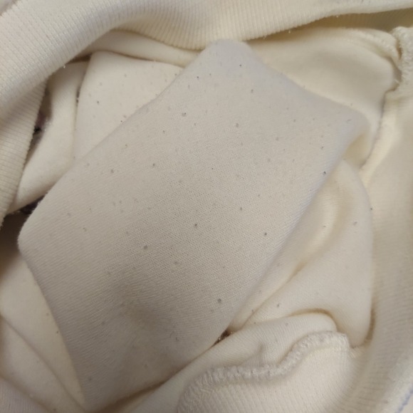 Tanjay Cream Embroidered Novelty Ski Fleece Pullover Sweatshirt Women's S Granny - Picture 8 of 8